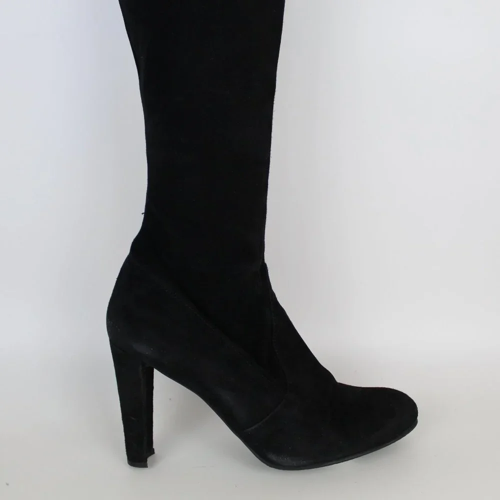 NEW Stuart Weitzman Highland Suede Over-the-knee Boot, Black, US 10.5